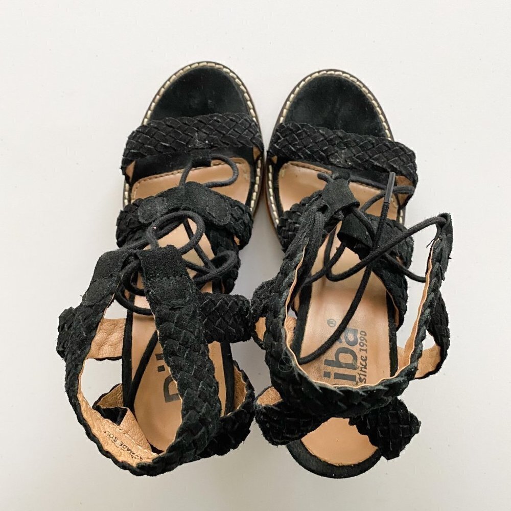 Diba Womens Pop Art Heels, Black Leather, Size 8 - Picture 2 of 10